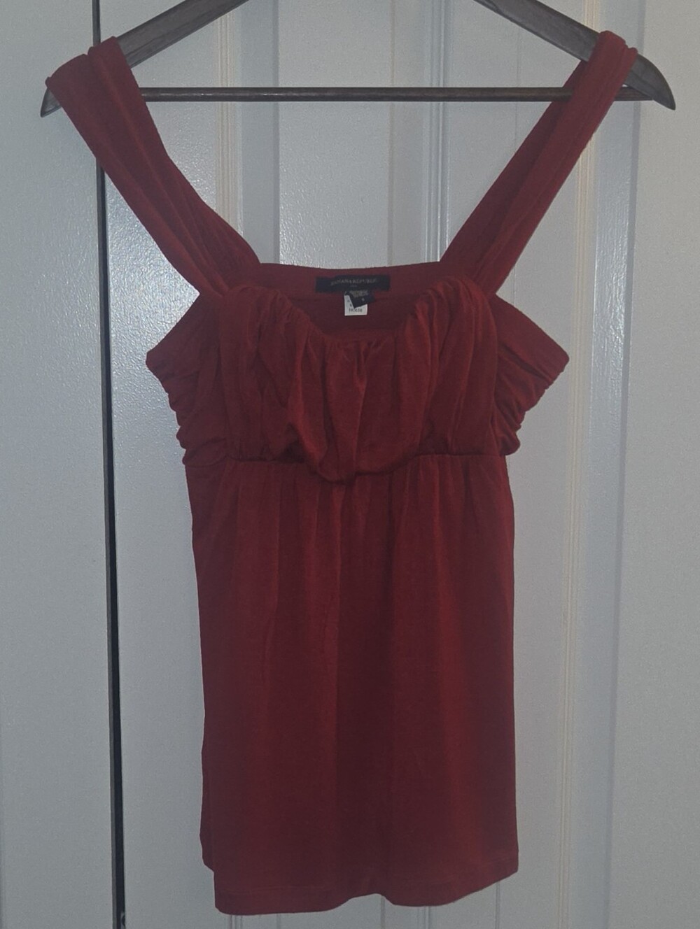 Banana Republic Red Y2K Ruffled Tank Womens Size S